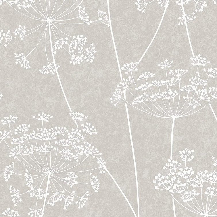 Red Barrel Studio® Taupe Wallpaper Roll Floral Wallpaper Wayfair